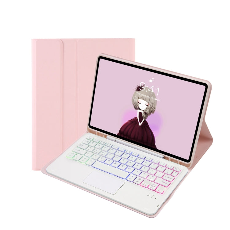 T07B-AS Skin Feel Pen Slot Touch Pad Bluetooth Keyboard Leather Tablet Case, For iPad 9.7 2018&2017 / Pro 9.7 / Air 2, For iPad 10.2 2021&2020&2019/Air 2019/Pro 10.5, For iPad Air 11 2025 / 2024 / Pro 11 2021&2020&2018����������������������������������...