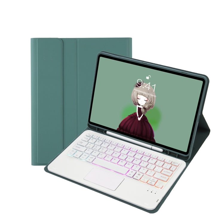 T07B-AS Skin Feel Pen Slot Touch Pad Bluetooth Keyboard Leather Tablet Case, For iPad 9.7 2018&2017 / Pro 9.7 / Air 2, For iPad 10.2 2021&2020&2019/Air 2019/Pro 10.5, For iPad Air 11 2025 / 2024 / Pro 11 2021&2020&2018����������������������������������...