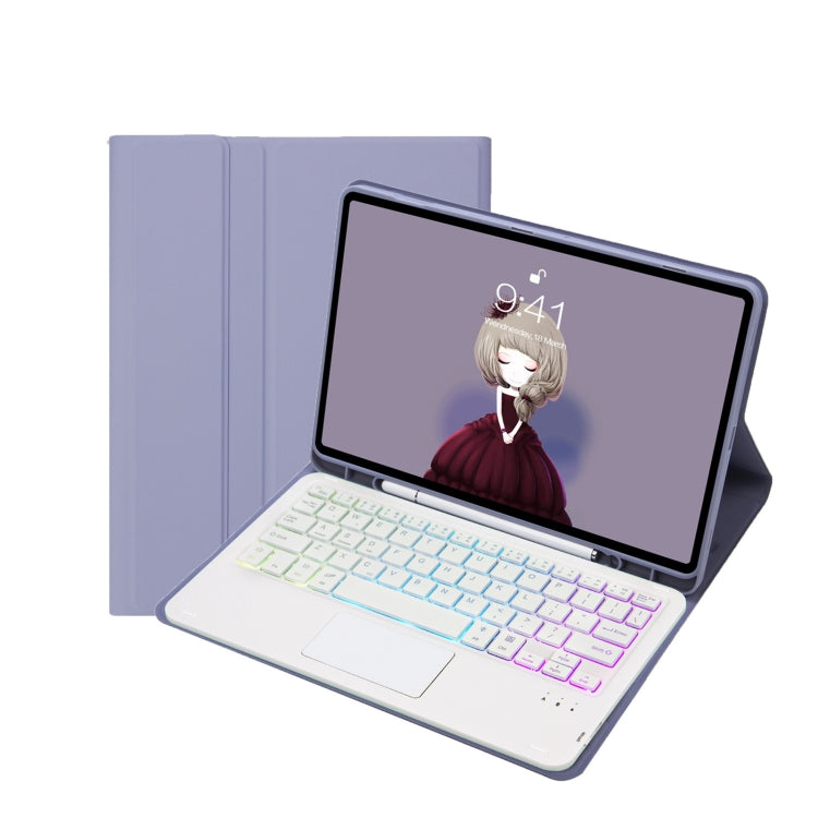 T07B-AS Skin Feel Pen Slot Touch Pad Bluetooth Keyboard Leather Tablet Case, For iPad 9.7 2018&2017 / Pro 9.7 / Air 2, For iPad 10.2 2021&2020&2019/Air 2019/Pro 10.5, For iPad Air 11 2025 / 2024 / Pro 11 2021&2020&2018����������������������������������...