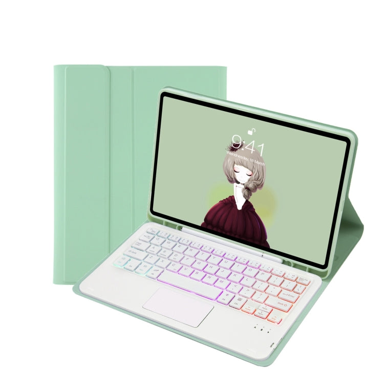T07B-AS Skin Feel Pen Slot Touch Pad Bluetooth Keyboard Leather Tablet Case, For iPad 9.7 2018&2017 / Pro 9.7 / Air 2, For iPad 10.2 2021&2020&2019/Air 2019/Pro 10.5, For iPad Air 11 2025 / 2024 / Pro 11 2021&2020&2018����������������������������������...