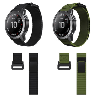 Hook And Loop Fastener Nylon Watch Band, 22mm, 26mm