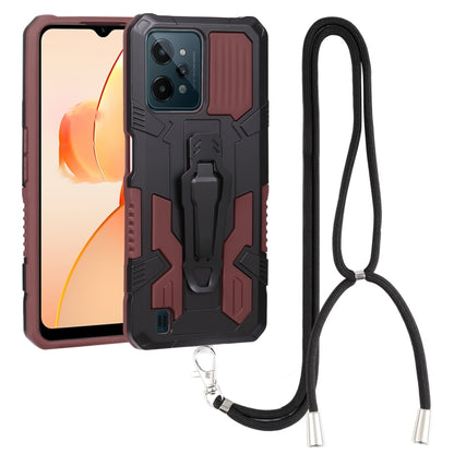Lanyard Mecha Armor Kickstand PC + TPU Phone Case, For Xiaomi Poco X4 Pro 5G, For Xiaomi Redmi 10C, For Xiaomi Redmi Note 11 Pro Global, For Xiaomi Redmi Note 11S, For OPPO Realme C31