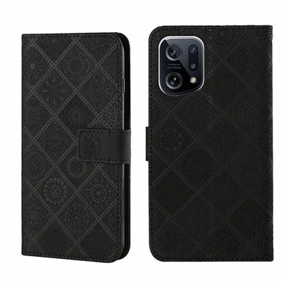 Ethnic Style Embossed Pattern Leather Phone Case, For OPPO A96 5G, For OPPO Find X5, For OPPO Find X5 Pro, For OPPO Realme 9i, For OPPO Reno7, For Xiaomi Poco M4 Pro 5G, For Xiaomi Poco X4 Pro 5G, For Xiaomi 12 Lite