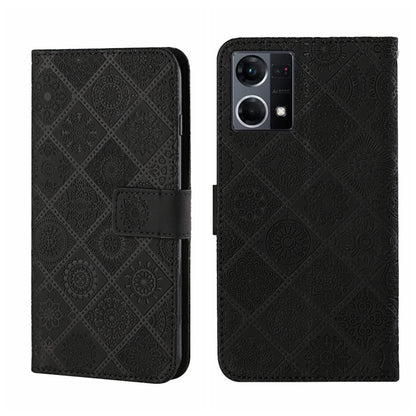 Ethnic Style Embossed Pattern Leather Phone Case, For OPPO A96 5G, For OPPO Find X5, For OPPO Find X5 Pro, For OPPO Realme 9i, For OPPO Reno7, For Xiaomi Poco M4 Pro 5G, For Xiaomi Poco X4 Pro 5G, For Xiaomi 12 Lite