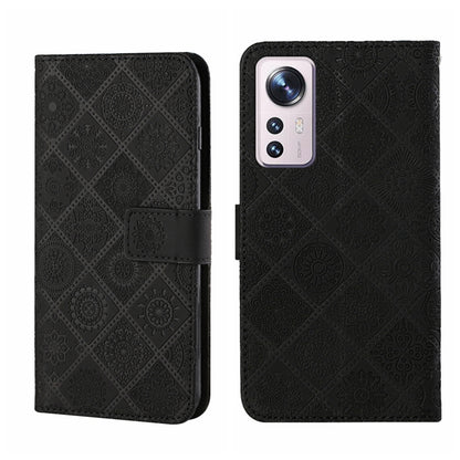 Ethnic Style Embossed Pattern Leather Phone Case, For OPPO A96 5G, For OPPO Find X5, For OPPO Find X5 Pro, For OPPO Realme 9i, For OPPO Reno7, For Xiaomi Poco M4 Pro 5G, For Xiaomi Poco X4 Pro 5G, For Xiaomi 12 Lite