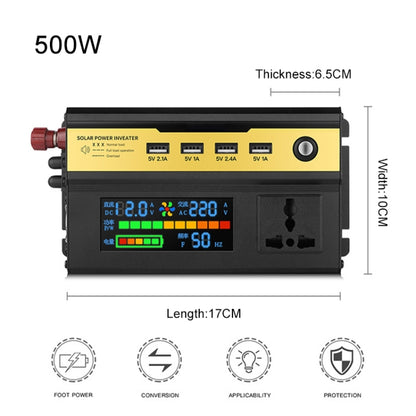 8896 500W Car Smart Multi-functional Digital Display Inverter, 12V, 24V, 48V