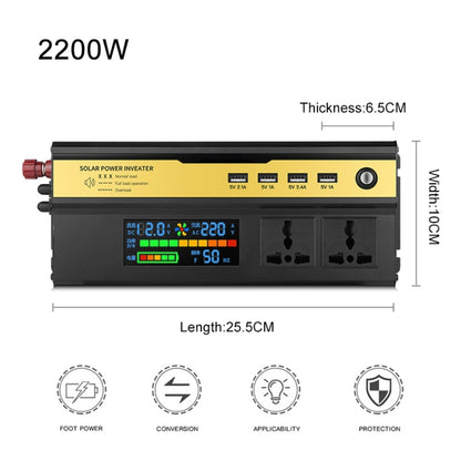 8896 2200W Car Smart Multi-functional Digital Display Inverter, 12V, 24V, 48V