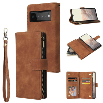 Multifunctional Frosted Zipper Wallet Leather Phone Case, For Samsung Galaxy A13 4G, For Samsung Galaxy A23, For OnePlus 9 Pro, For OnePlus 9, For Google Pixel 6 Pro, For Google Pixel 6a, For Google Pixel 7 5G, For Google Pixel 7 Pro 5G                ...