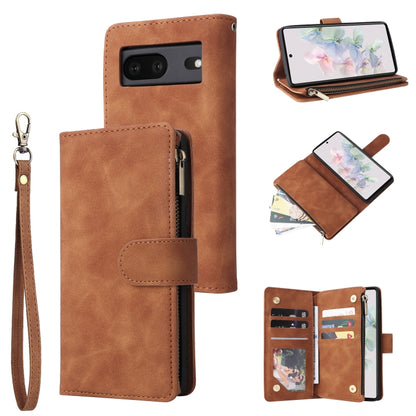 Multifunctional Frosted Zipper Wallet Leather Phone Case, For Samsung Galaxy A13 4G, For Samsung Galaxy A23, For OnePlus 9 Pro, For OnePlus 9, For Google Pixel 6 Pro, For Google Pixel 6a, For Google Pixel 7 5G, For Google Pixel 7 Pro 5G                ...