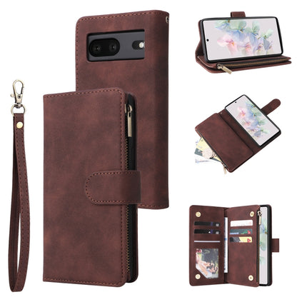 Multifunctional Frosted Zipper Wallet Leather Phone Case, For Samsung Galaxy A13 4G, For Samsung Galaxy A23, For OnePlus 9 Pro, For OnePlus 9, For Google Pixel 6 Pro, For Google Pixel 6a, For Google Pixel 7 5G, For Google Pixel 7 Pro 5G                ...