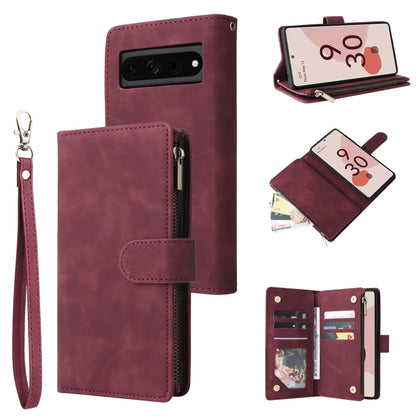 Multifunctional Frosted Zipper Wallet Leather Phone Case, For Samsung Galaxy A13 4G, For Samsung Galaxy A23, For OnePlus 9 Pro, For OnePlus 9, For Google Pixel 6 Pro, For Google Pixel 6a, For Google Pixel 7 5G, For Google Pixel 7 Pro 5G                ...