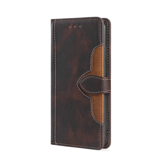 Stitching Skin Feel Magnetic Buckle Horizontal Flip PU Leather Case, For vivo Y76S/Y74S