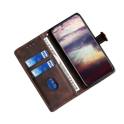 Stitching Skin Feel Magnetic Buckle Horizontal Flip PU Leather Case, For vivo Y76S/Y74S