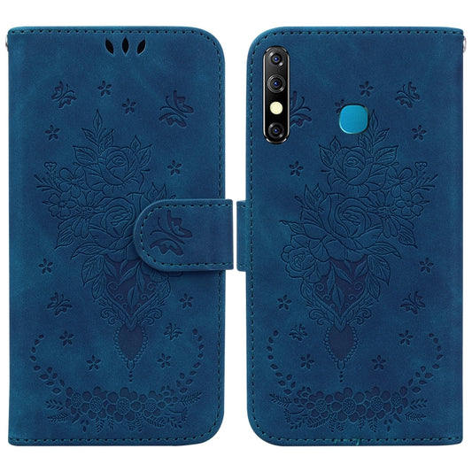 Butterfly Rose Embossed Leather Phone Case, For Tecno Camon 12 / Spark 4, For Tecno Camon 15, For Tecno Camon 16, For Tecno Camon 16 Premier, For Tecno Camon 17, For Tecno Camon 17 Pro, For Tecno Camon 17P, For Tecno Camon 18P, For Tecno Camon 18 Premi...