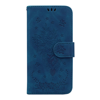 Butterfly Rose Embossed Leather Phone Case, For Tecno Spark 7 Pro, For Tecno Spark 7P, For Tecno Spark 8 / Spark 8T, For Tecno Spark 8P, For Tecno Spark Go 2022 / Spark 8C, For Tecno Spark Go 2022 / Spark 6 Go