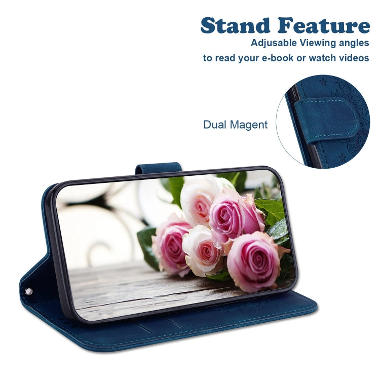Butterfly Rose Embossed Leather Phone Case, For Tecno Spark 7 Pro, For Tecno Spark 7P, For Tecno Spark 8 / Spark 8T, For Tecno Spark 8P, For Tecno Spark Go 2022 / Spark 8C, For Tecno Spark Go 2022 / Spark 6 Go