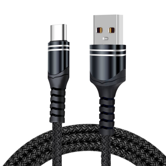 Câble de charge USB tressé 6A, Longueur du câble: 1m, USB-C / Type-C, 8 broches