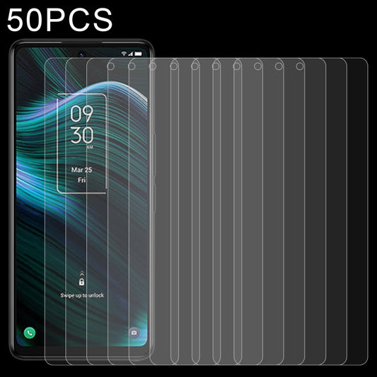 50 PCS 0.26mm 9H 2.5D Tempered Glass Film, For TCL Stylus (50 PCS), For Tecno Spark 9 Pro (10 PCS)