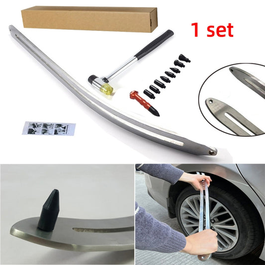 N7 12 in 1 Car Paintless Dent Removal Fender Damage Repair Puller Lifter Arc Crowbar Tools Hook Rods kit, 12 in 1