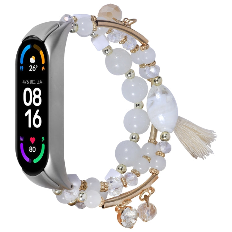Round Bead Chain Watch Band, For Xiaomi Mi Band 4 / 3, For Xiaomi Mi Band 6 / 5, For Xiaomi Mi Band 7