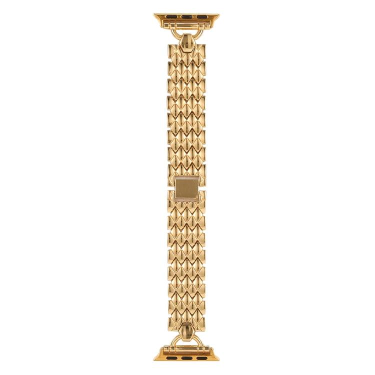 D-shaped Rhombus Metal Watch Band For Apple Watch Series, 7 45mm / 6&SE&5&4 44mm / 3&2&1 42mm, 7 41mm / 6&SE&5&4 40mm / 3&2&1 38mm