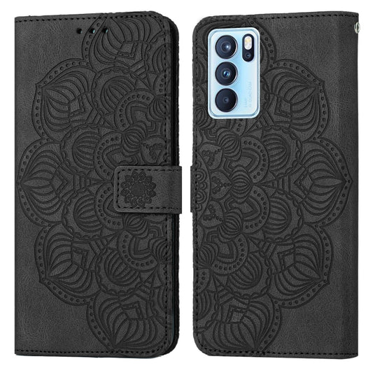 Mandala Embossed Flip Leather Phone Case, For OPPO Reno6 Pro 5G, For OPPO Reno7 5G