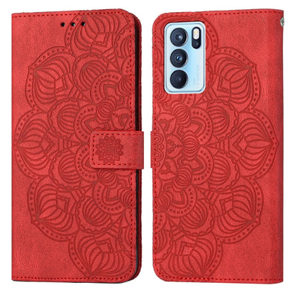 Mandala Embossed Flip Leather Phone Case, For OPPO Reno6 Pro 5G, For OPPO Reno7 5G