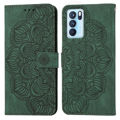 Mandala Embossed Flip Leather Phone Case, For OPPO Reno6 Pro 5G, For OPPO Reno7 5G