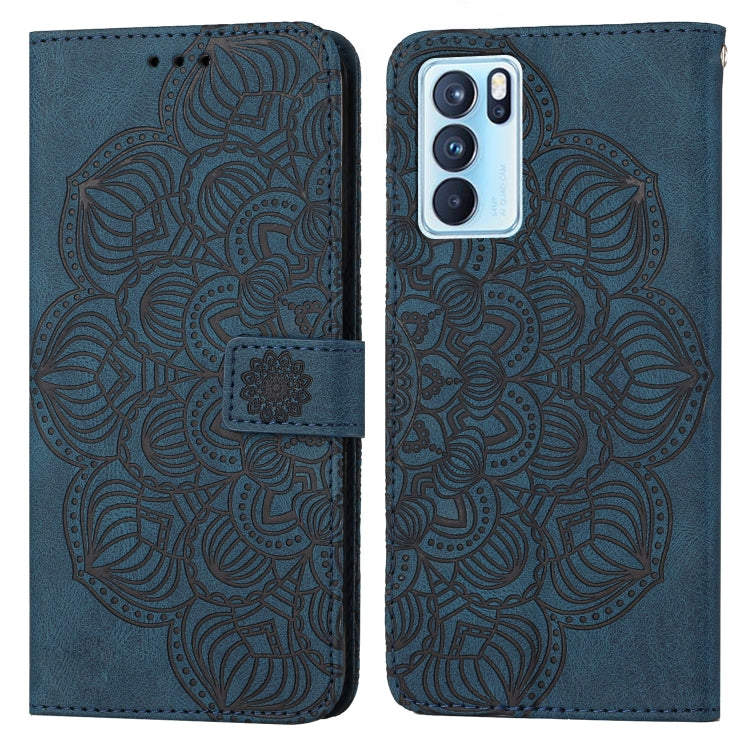 Mandala Embossed Flip Leather Phone Case, For OPPO Reno6 Pro 5G, For OPPO Reno7 5G