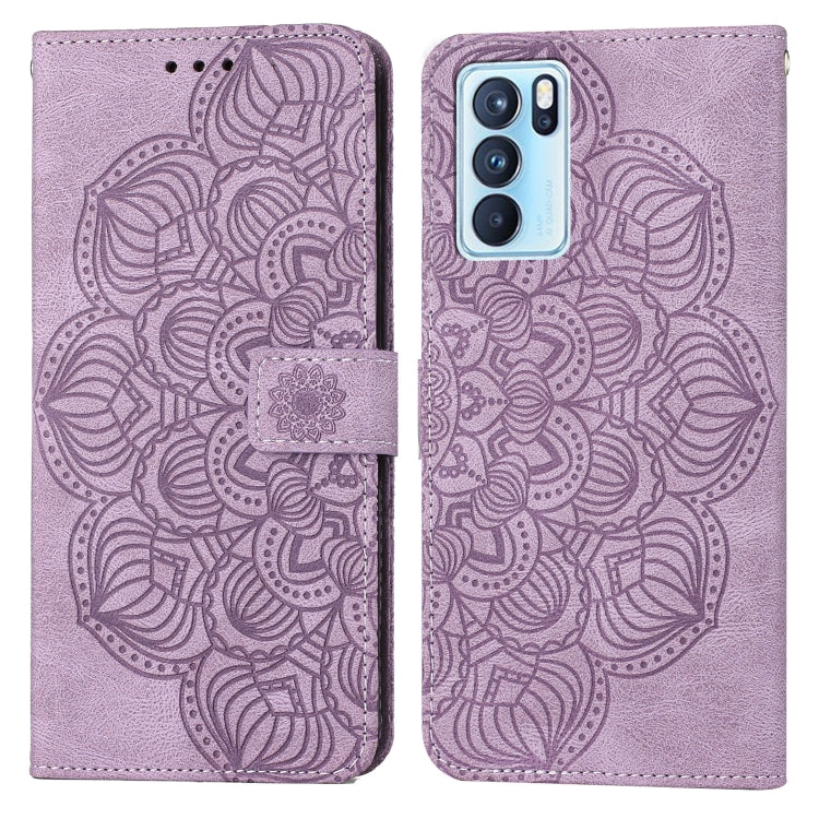 Mandala Embossed Flip Leather Phone Case, For OPPO Reno6 Pro 5G, For OPPO Reno7 5G