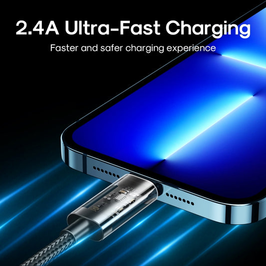 JOYROOM S-UL012A12 USB-A to 8 Pin 2.4A Sync Data Cable, 1.2m USB-A to 8 Pin
