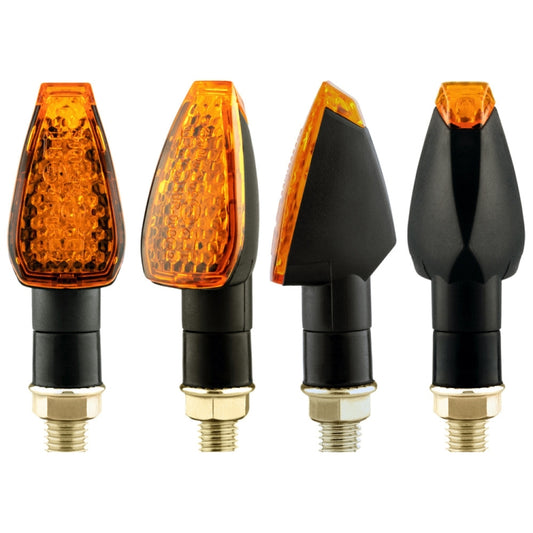 قطعتان من مصابيح الإشارة للدراجات النارية KC025 ذات 14 مصباح LED، KC025 (غلاف أسود + عدسة صفراء)، KC025 (غلاف أسود + عدسات سوداء شفافة)