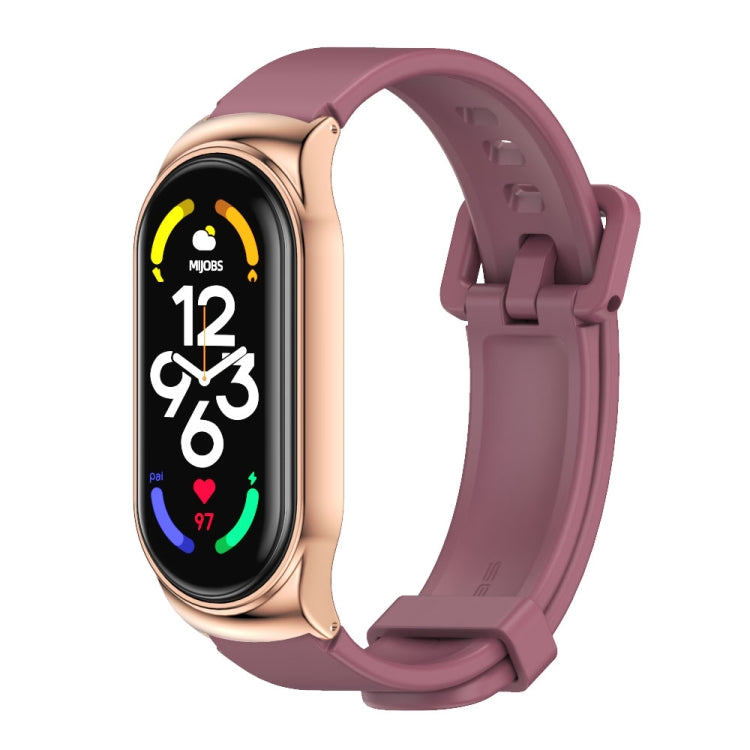 MIJOBS CS Metal Case + Silicone Watch Band, For Xiaomi Mi Band 7 / 7 NFC