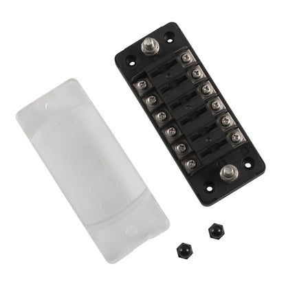 6 Way Fuse Box Blade Fuse Holder with Negative for Auto Car Truck Boat, A5602-01