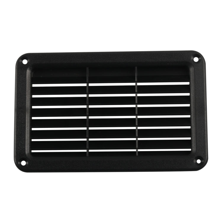 A6788 193x122mm Black Rectangle Louvered Ventilation Plastic Venting Panel Cover, 193x122mm