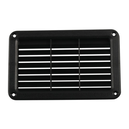 A6788 193x122mm Black Rectangle Louvered Ventilation Plastic Venting Panel Cover, 193x122mm