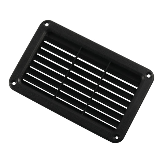 A6788 193x122mm Black Rectangle Louvered Ventilation Plastic Venting Panel Cover, 193x122mm