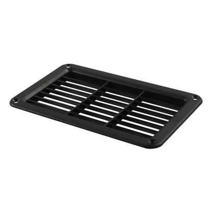 A6788 193x122mm Black Rectangle Louvered Ventilation Plastic Venting Panel Cover, 193x122mm