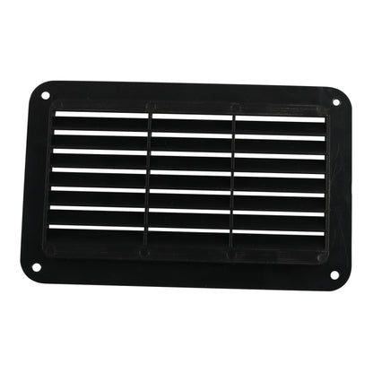 A6788 193x122mm Black Rectangle Louvered Ventilation Plastic Venting Panel Cover, 193x122mm