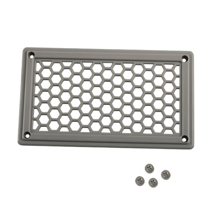 A6790 198x114mm Grey Rectangle Louvered Ventilation Plastic Venting Panel Cover, 198x114mm