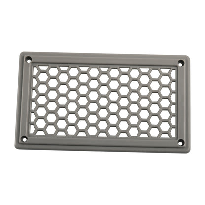 A6790 198x114mm Grey Rectangle Louvered Ventilation Plastic Venting Panel Cover, 198x114mm