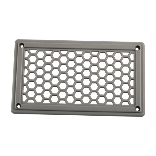 A6790 198x114mm Grey Rectangle Louvered Ventilation Plastic Venting Panel Cover, 198x114mm