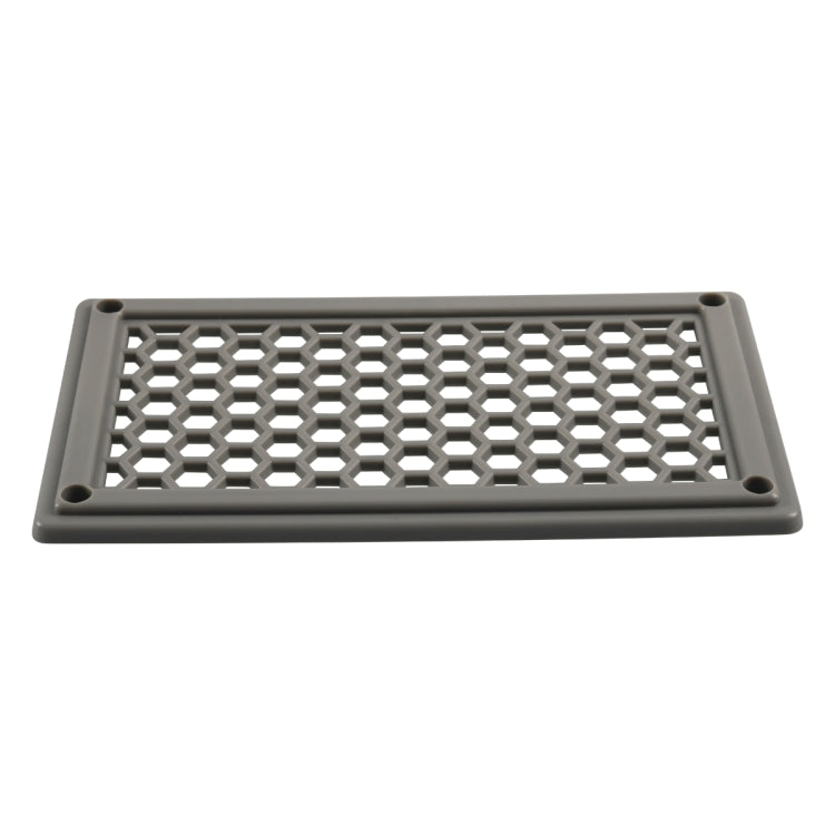 A6790 198x114mm Grey Rectangle Louvered Ventilation Plastic Venting Panel Cover, 198x114mm