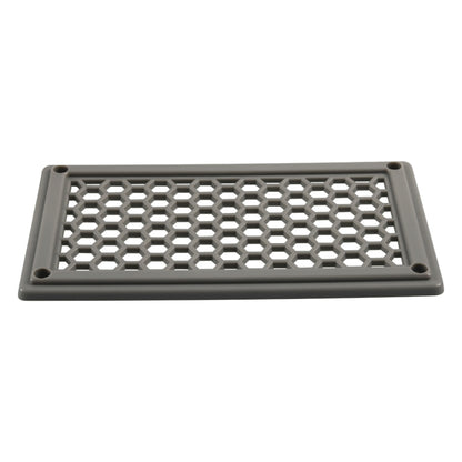 A6790 198x114mm Grey Rectangle Louvered Ventilation Plastic Venting Panel Cover, 198x114mm