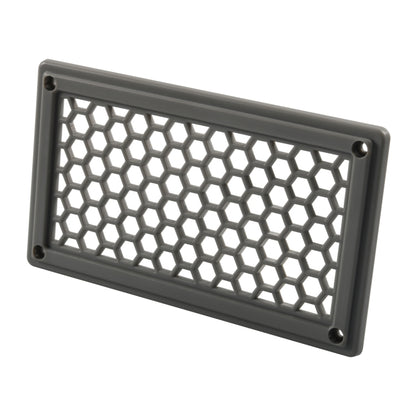 A6790 198x114mm Grey Rectangle Louvered Ventilation Plastic Venting Panel Cover, 198x114mm