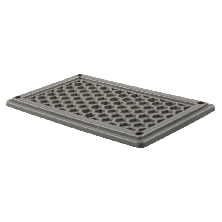 A6790 198x114mm Grey Rectangle Louvered Ventilation Plastic Venting Panel Cover, 198x114mm