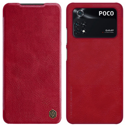 NILLKIN QIN Series Crazy Horse Texture Leather Phone Case, For Xiaomi Poco M4 Pro