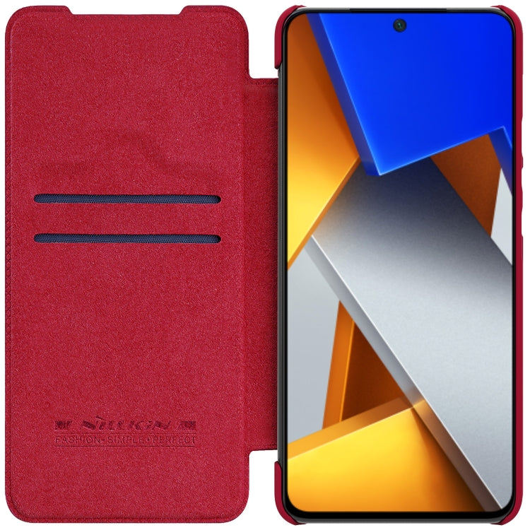 NILLKIN QIN Series Crazy Horse Texture Leather Phone Case, For Xiaomi Poco M4 Pro