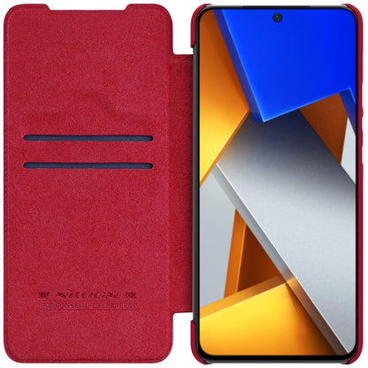 NILLKIN QIN Series Crazy Horse Texture Leather Phone Case, For Xiaomi Poco M4 Pro