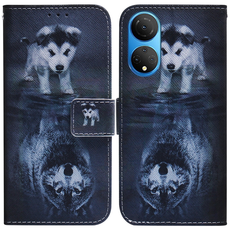 Coloured Drawing Leather Phone Case, For Honor X7, For Honor X8